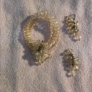 Elegant Crystal Beaded Bracelet Set